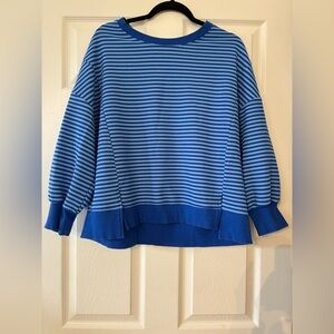 Blue Striped Women's Sweater